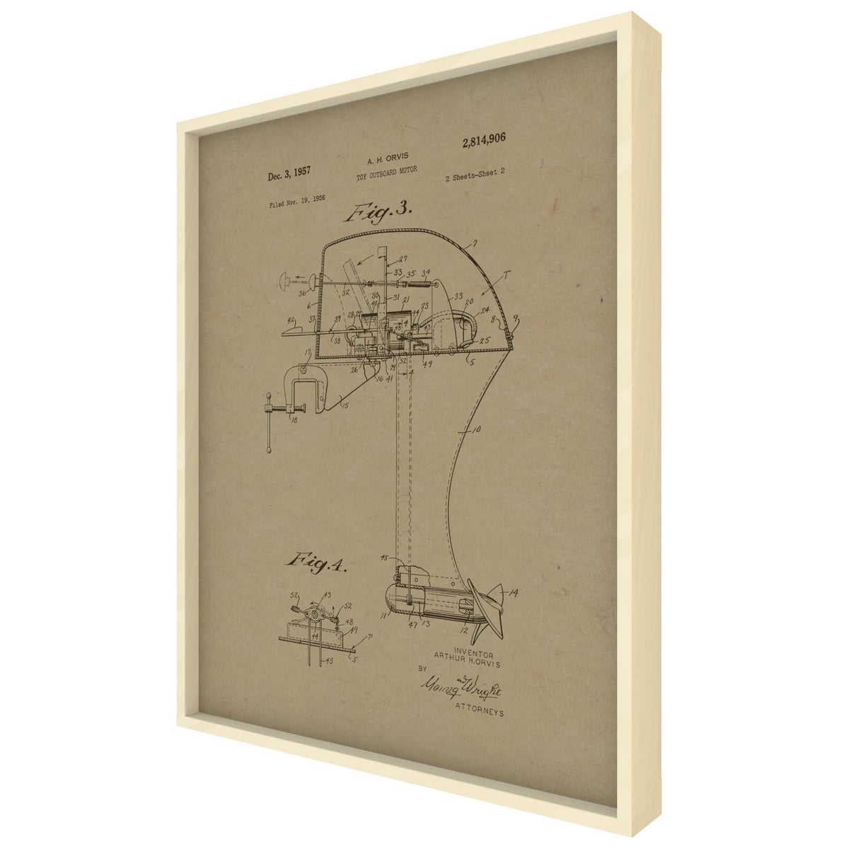 Toy Boat Motor Hemp Panel