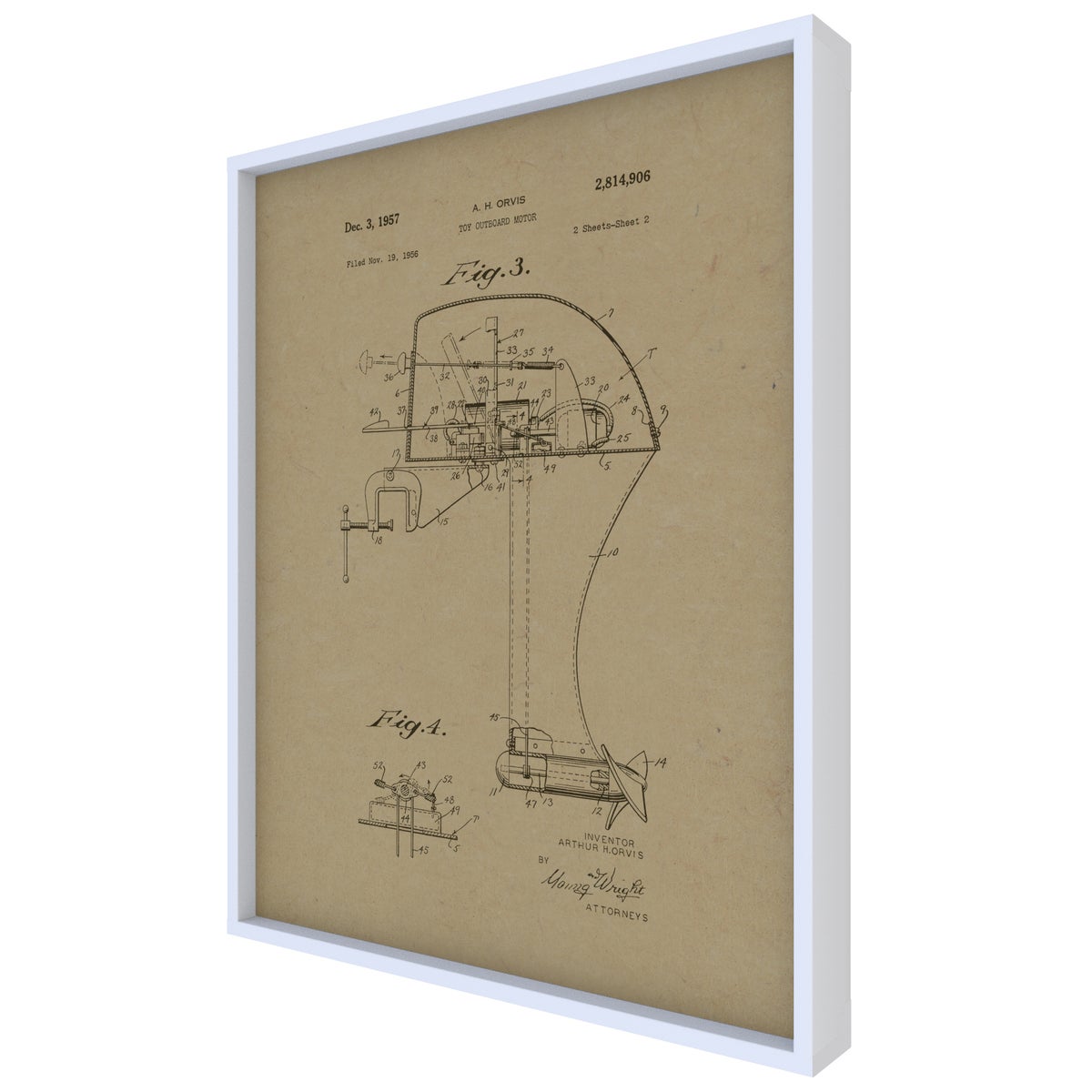 Toy Boat Motor Hemp Panel