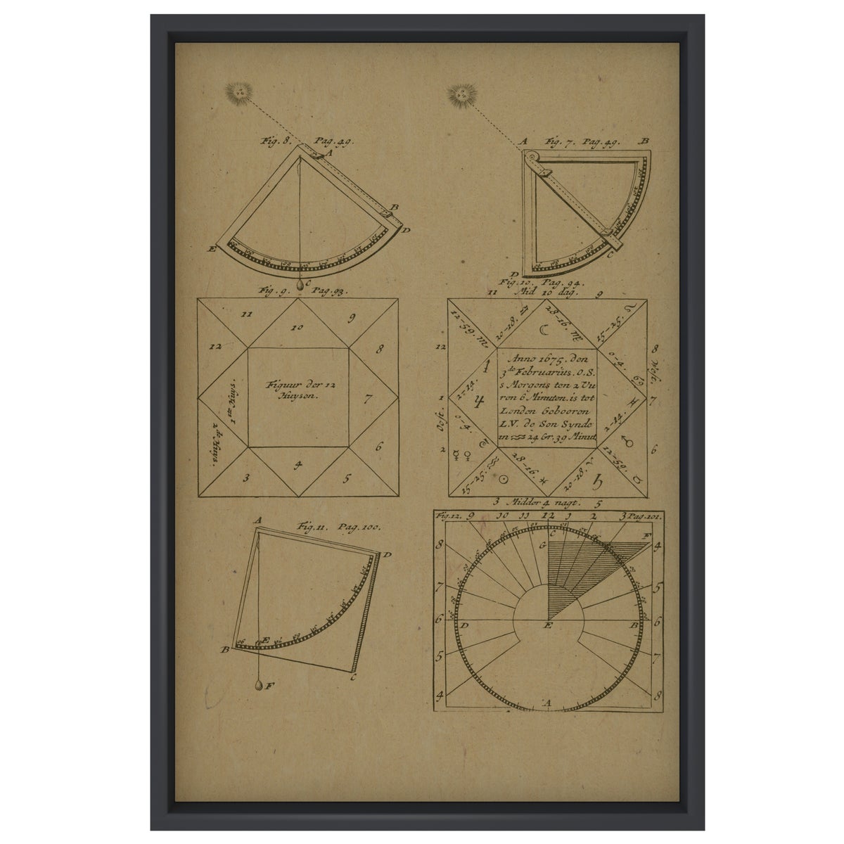Sun Angle Geometry Hemp Panel