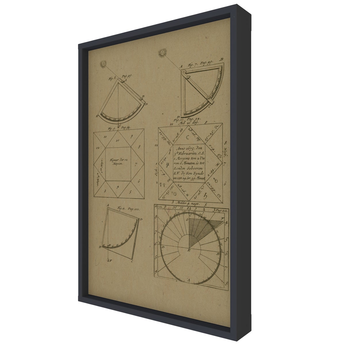 Sun Angle Geometry Hemp Panel