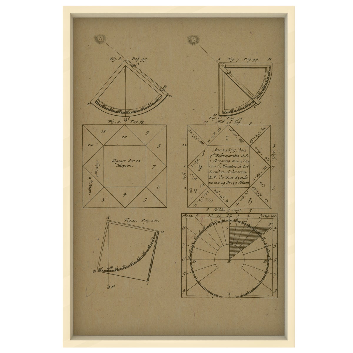 Sun Angle Geometry Hemp Panel
