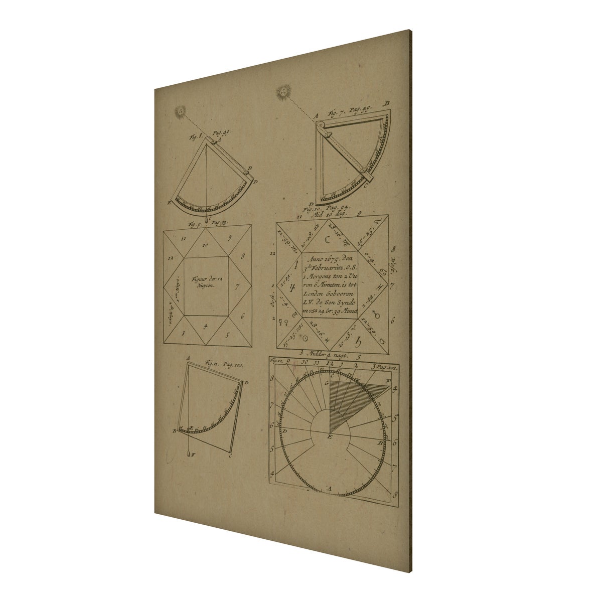 Sun Angle Geometry Hemp Panel