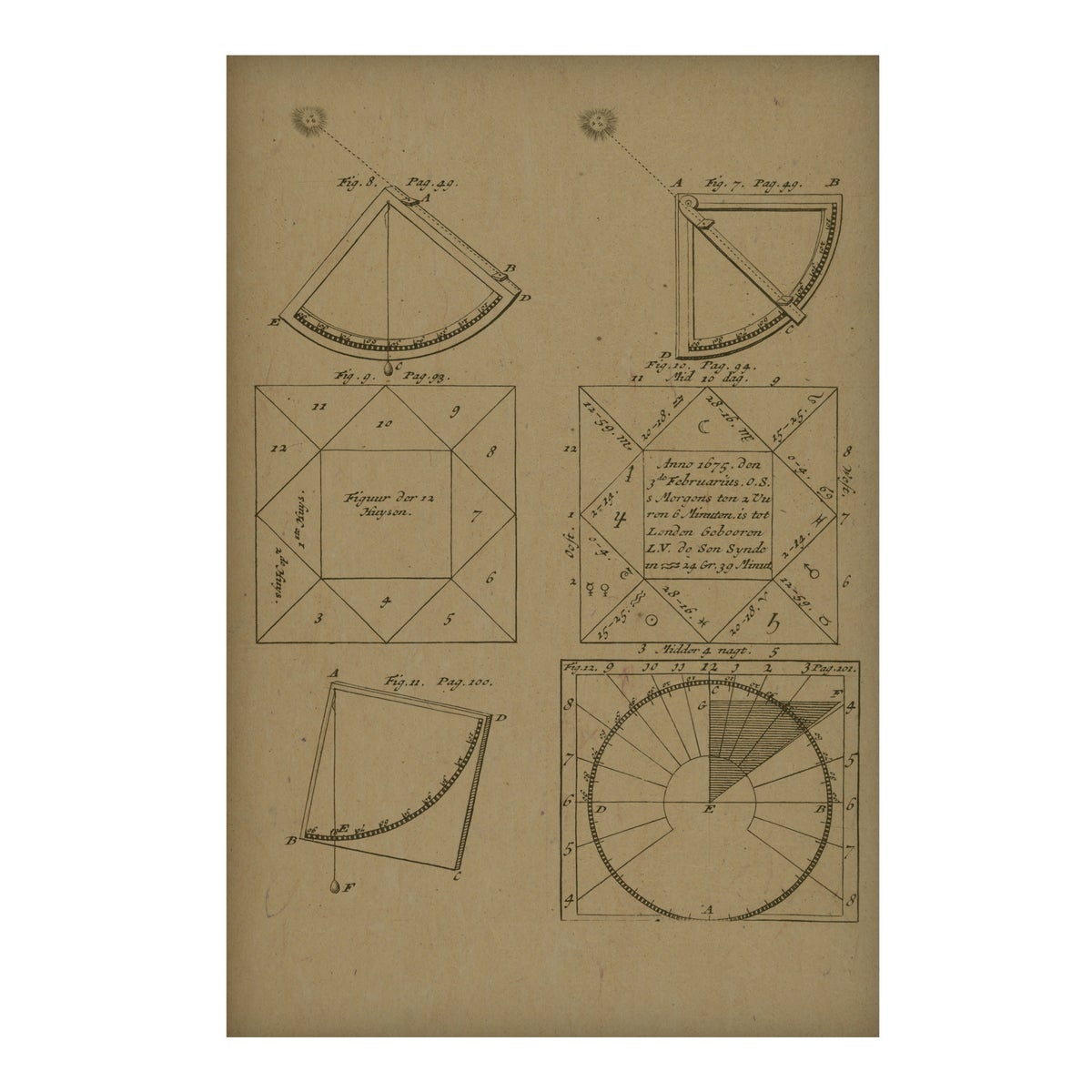 Sun Angle Geometry Hemp Panel