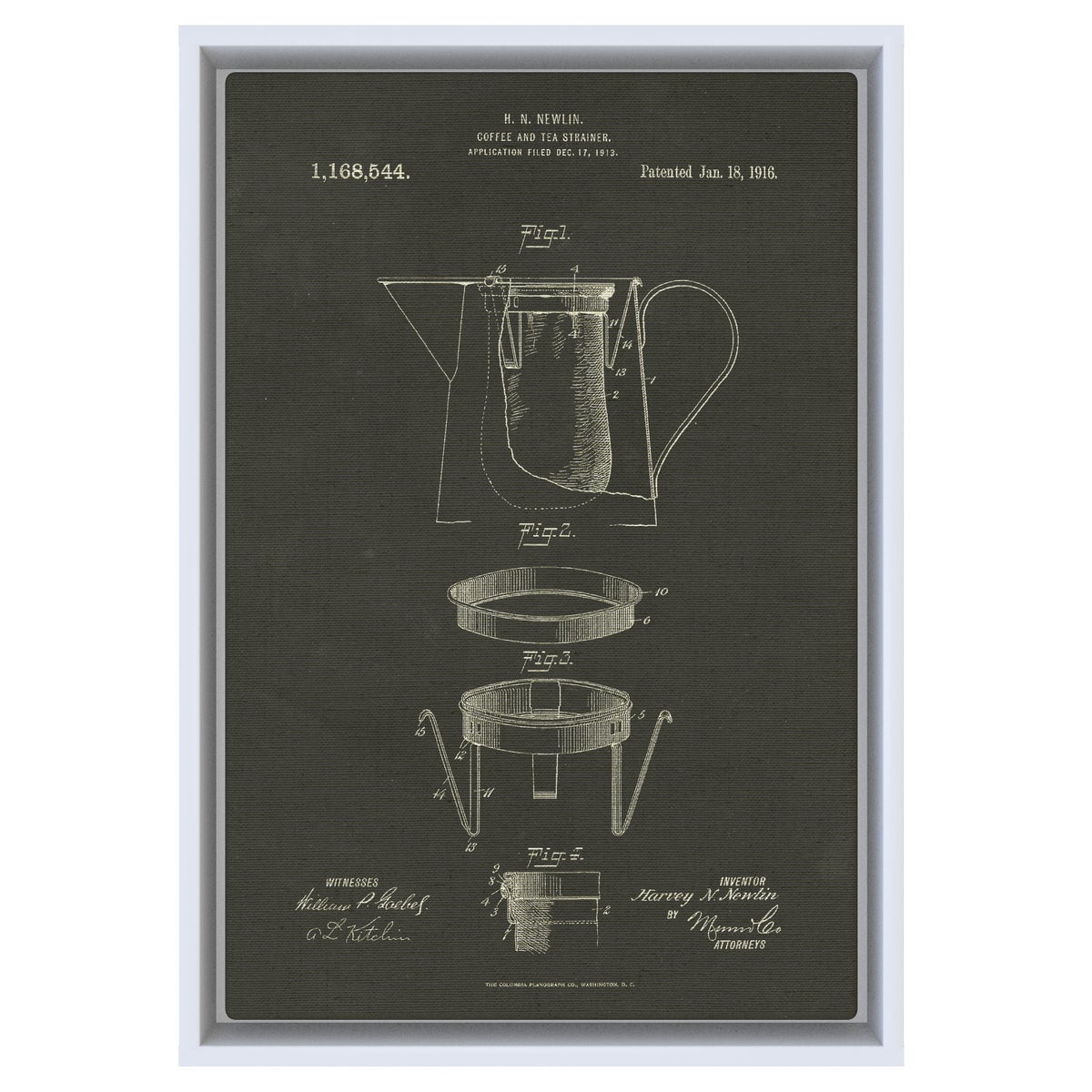 Coffee and Tea Strainer chalk finish
