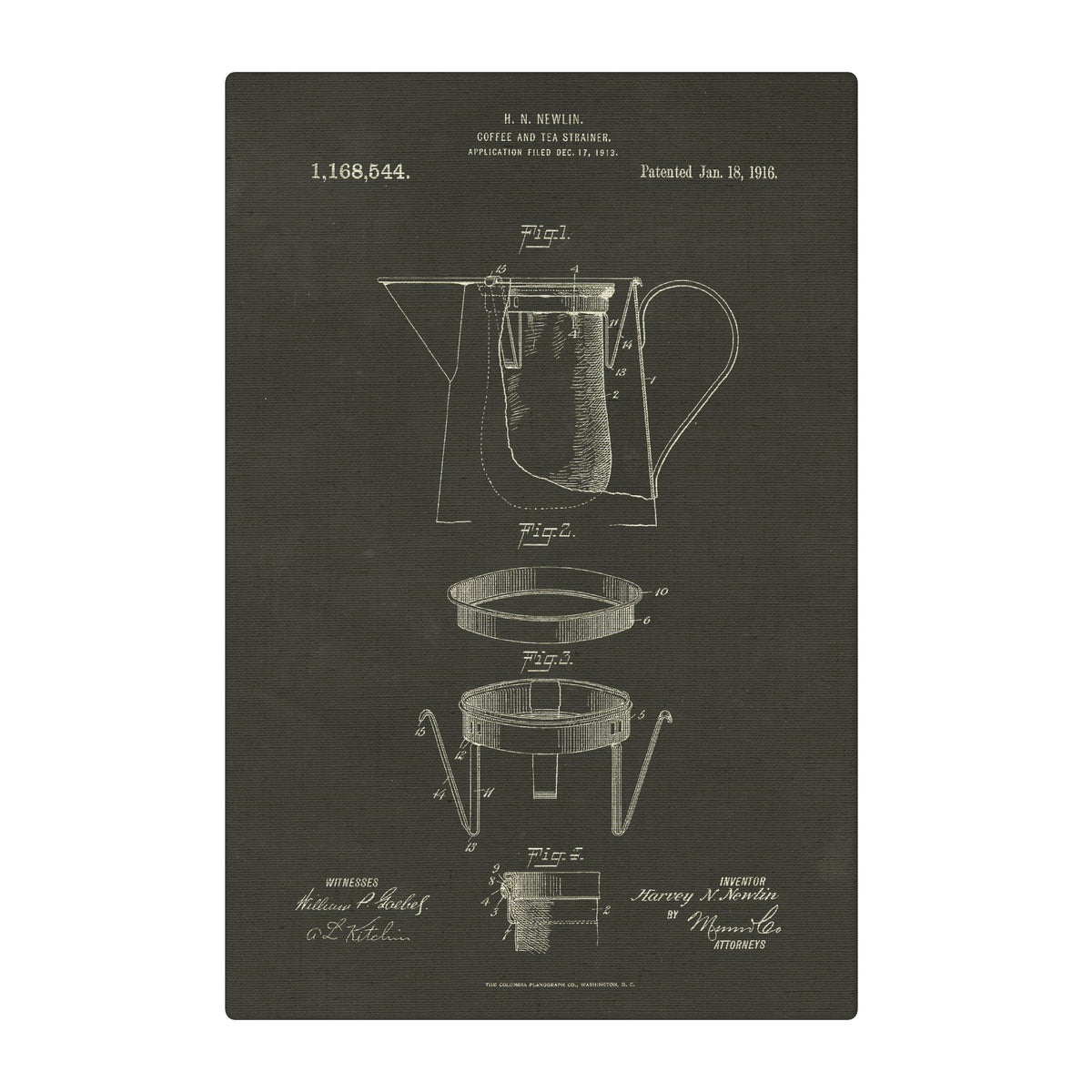 Coffee and Tea Strainer chalk finish