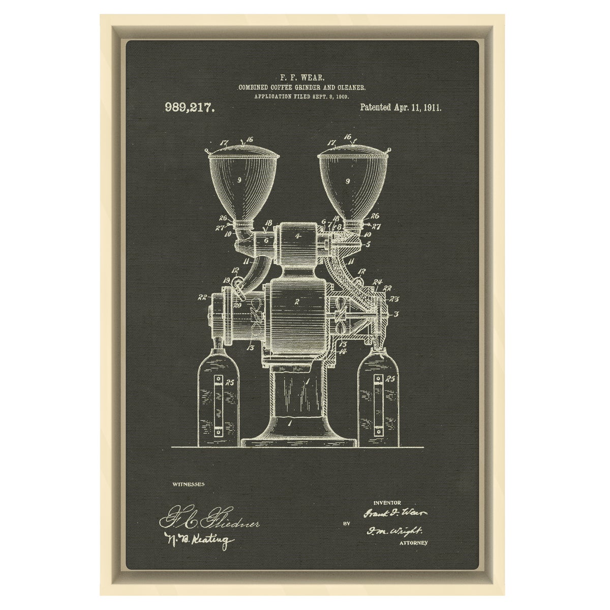 Coffee grinder chalk finish