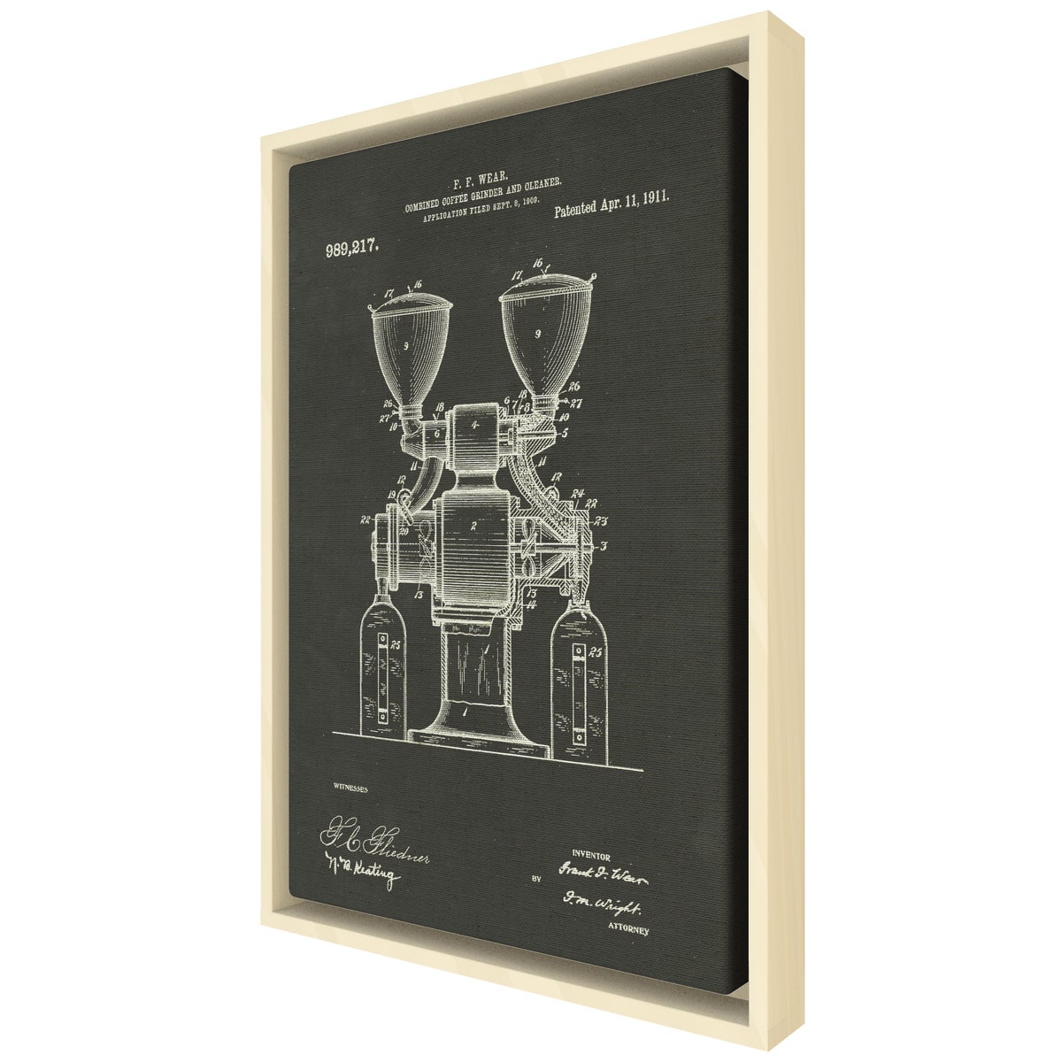 Coffee grinder chalk finish