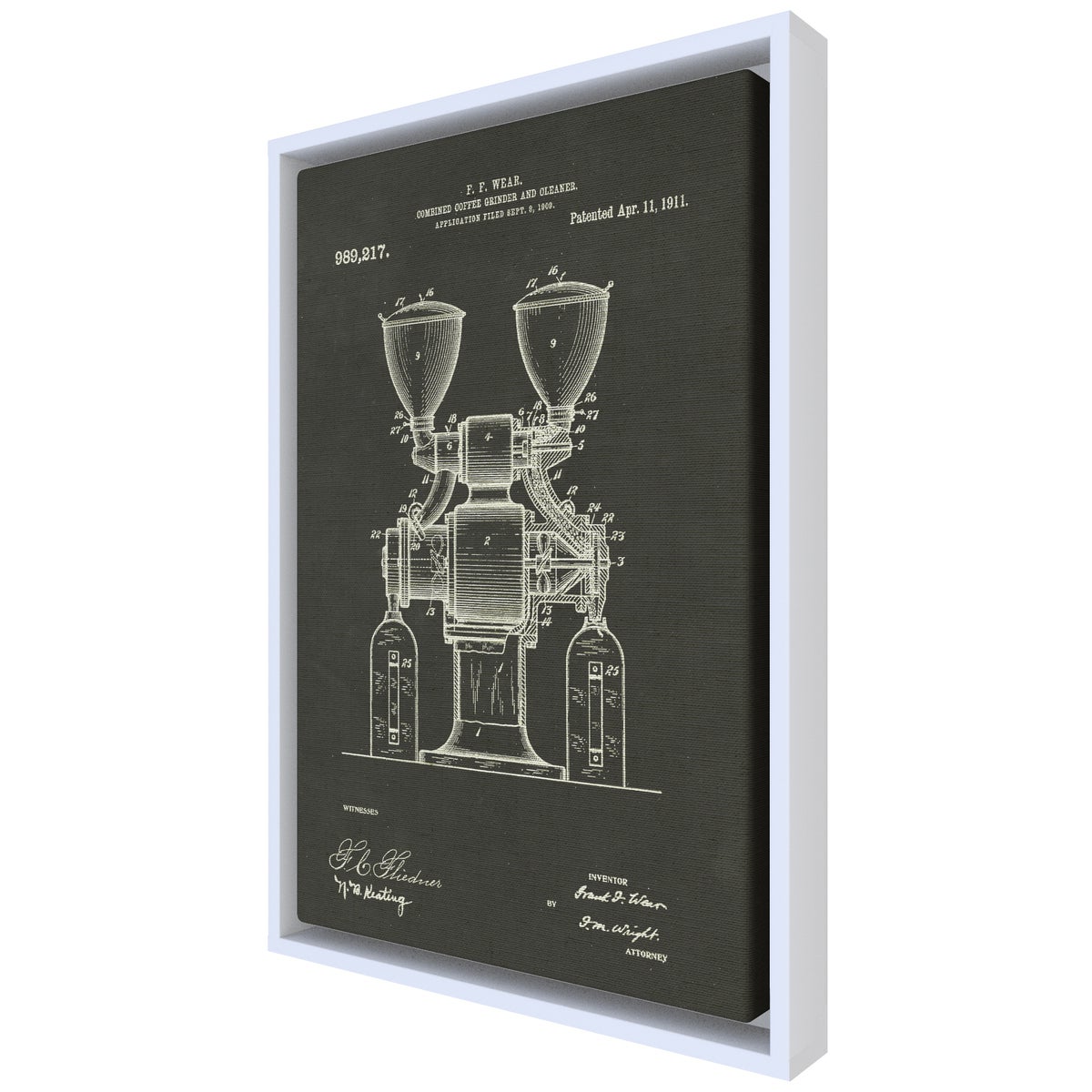 Coffee grinder chalk finish