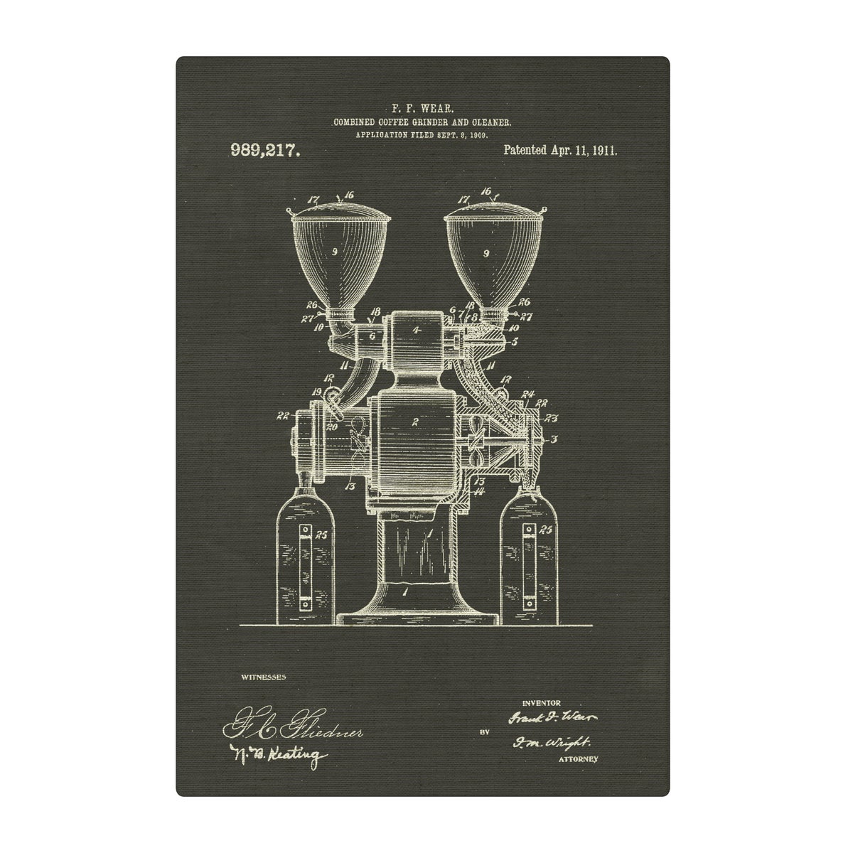 Coffee grinder chalk finish