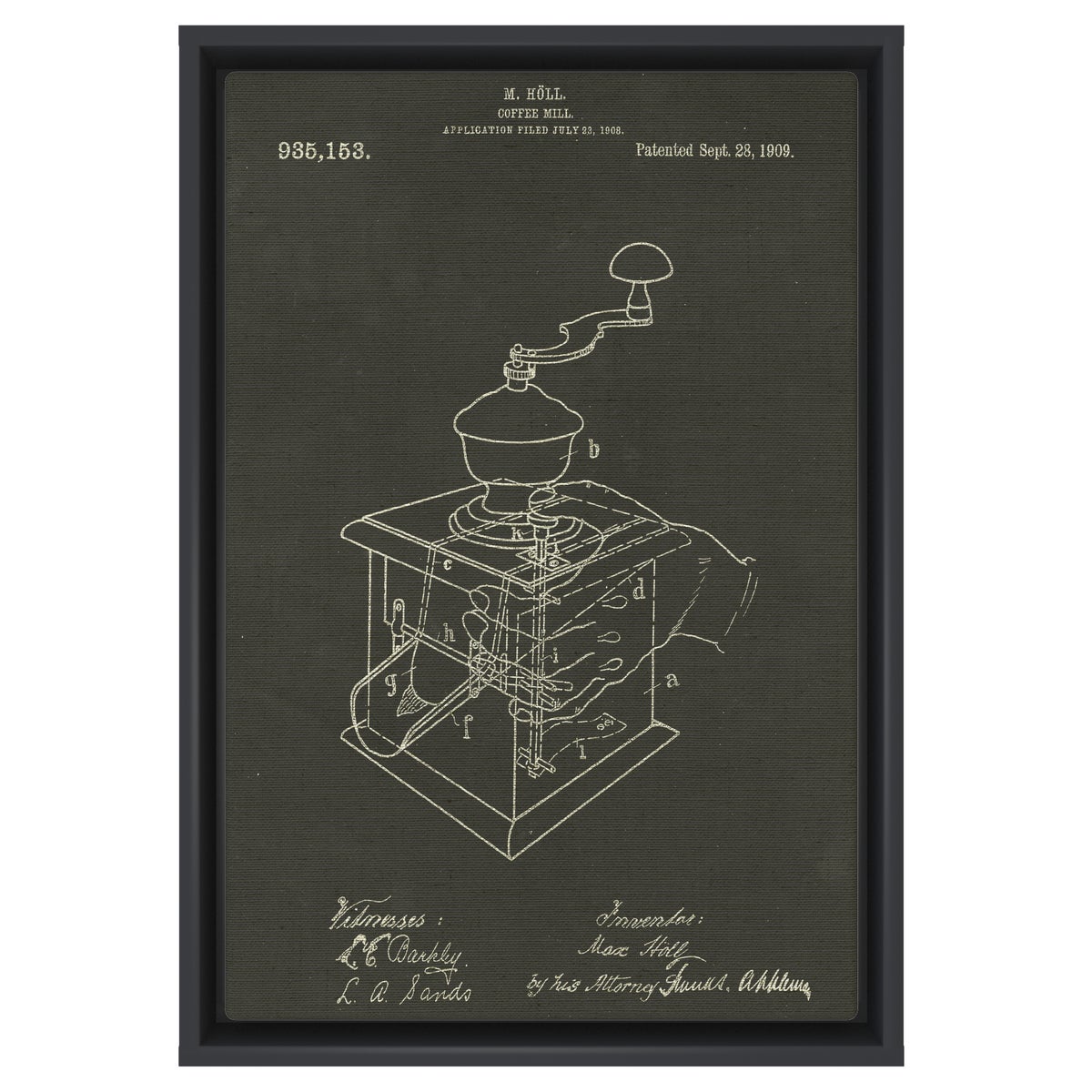 Coffee Mill chalk finish