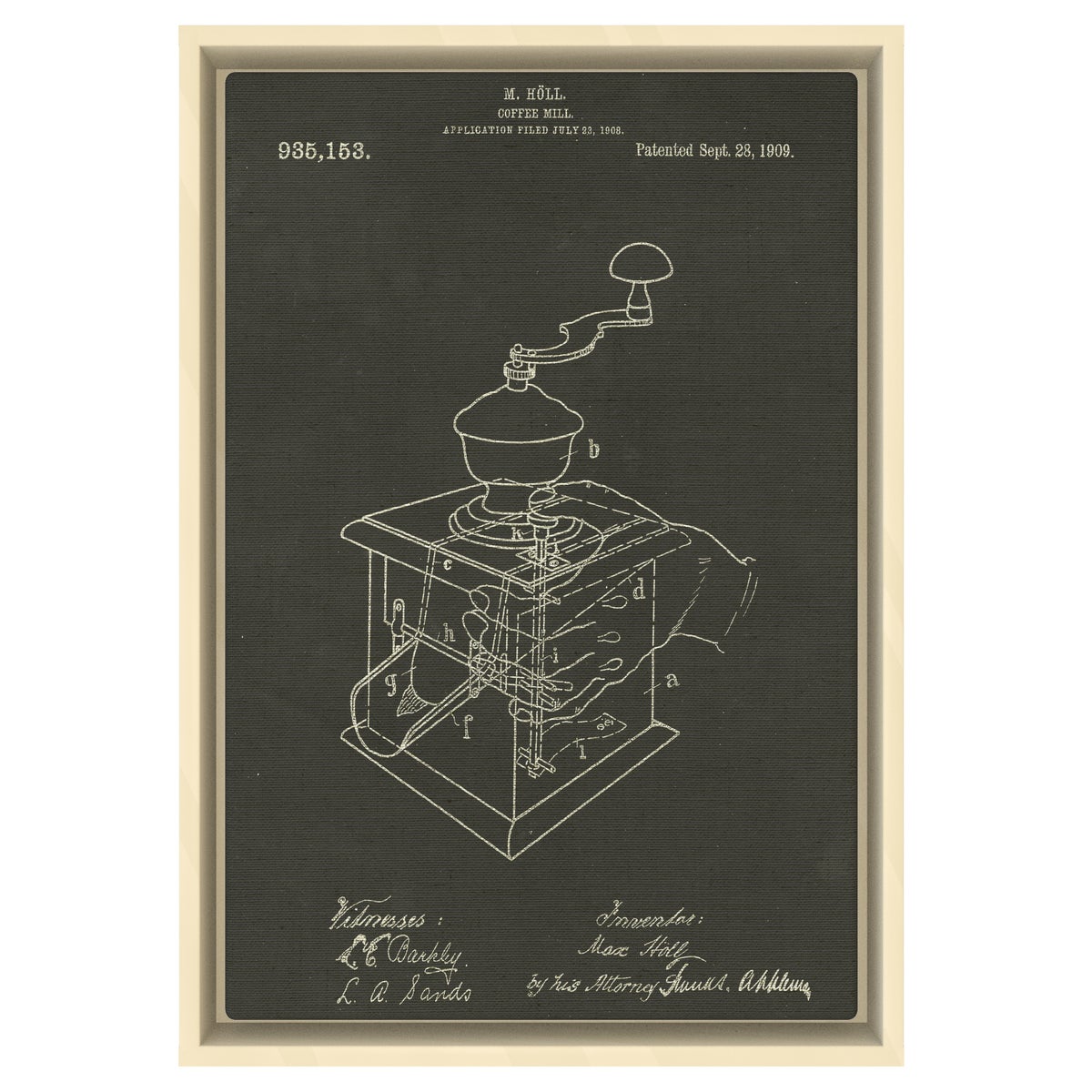 Coffee Mill chalk finish