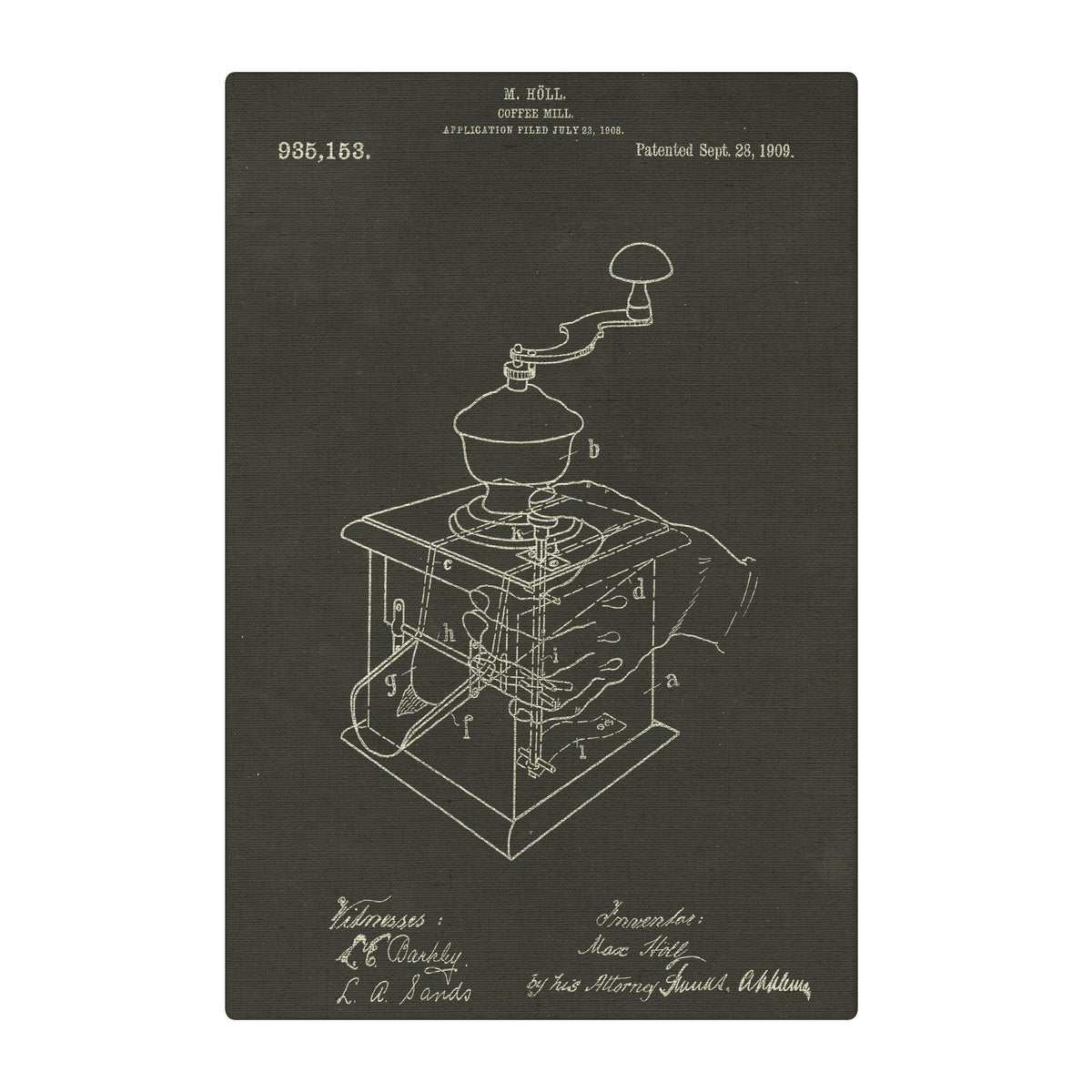 Coffee Mill chalk finish