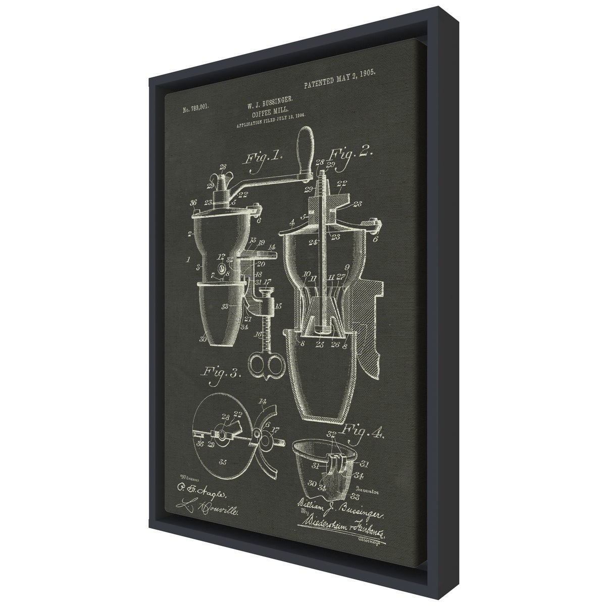 Bussinger Coffee Mill chalk finish