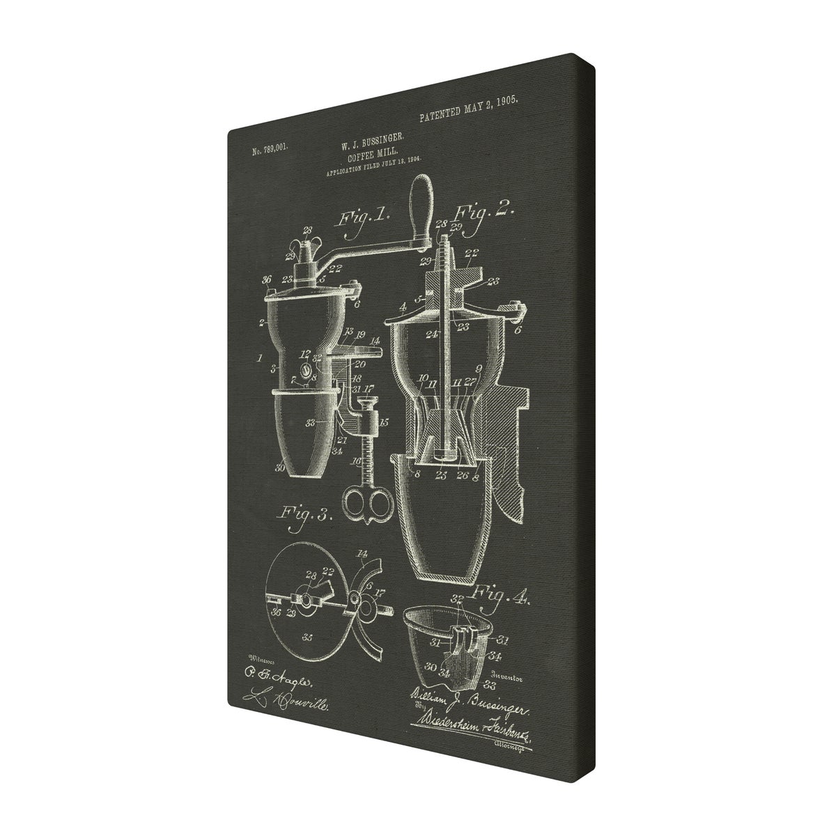 Bussinger Coffee Mill chalk finish