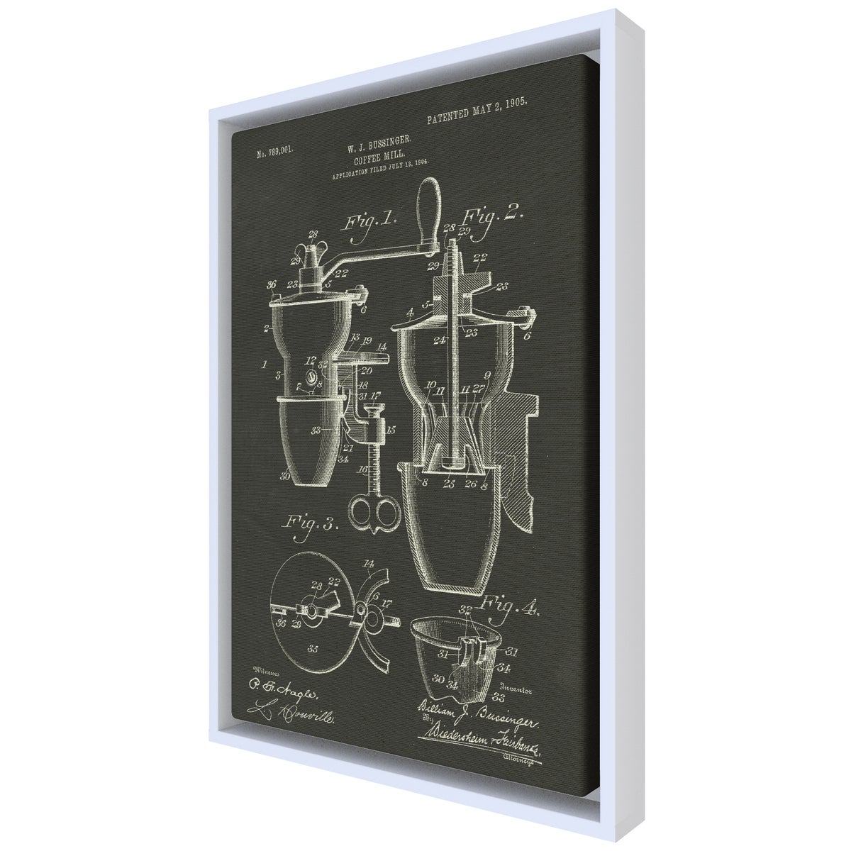Bussinger Coffee Mill chalk finish