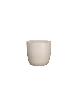 Tusca pot round white matt - 5.75x5.5"