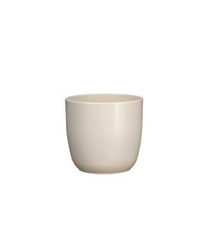 Tusca pot round white matt - 6.75x6.25"
