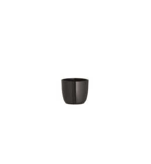 Tusca pot round black - 4.75x4.25"