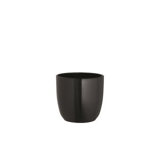 Tusca pot round black - 8.75x8"