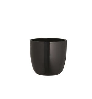 Tusca pot round black - 11x9.75"
