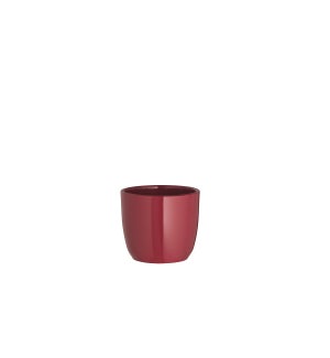 Tusca pot round d. red - 4.75x4.25"