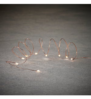 Outdoor String LED Wire B/O on timer 30L Copper - 9.85'