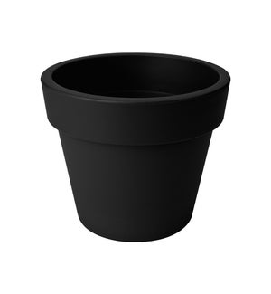 green basics top planter 23cm living black