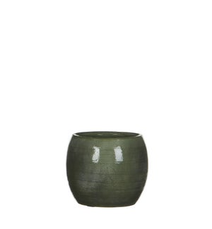 Lester pot round green - 5.5x4.75"
