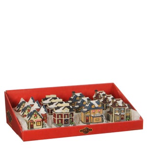 Town 4 assorted battery operated display - 3.5x2.5x3.5"