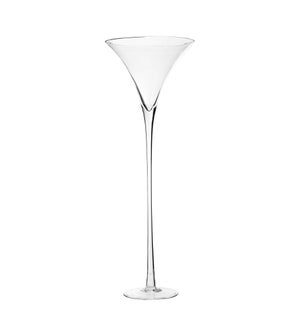 Martini vase glass on foot - 13.75x37.5"