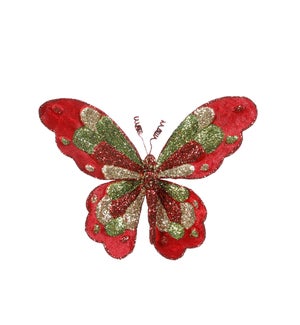 Clip butterfly red - 7.5x8x3.25"