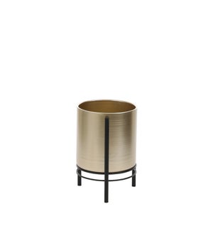 Sverre pot on stand gold - 7.5x11"