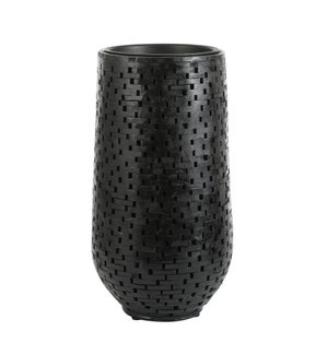 Abbot vase round black - 12.5x23.75"