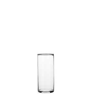 Carly vase cylinder glass - 3.5x7.5"
