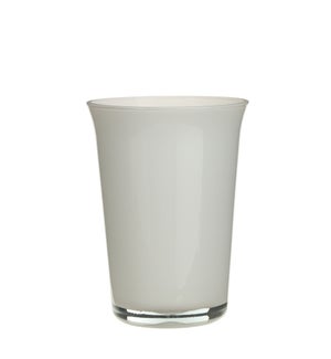 Troj vase orchid glass white - 5.5x7.5"