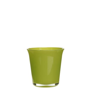 Troj pot glass l. green - 5x5"