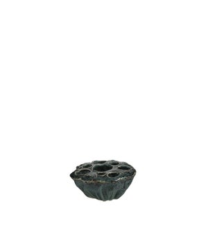 Ocean single flower vase green - 6.25x2.75"