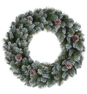Empress wreath green frosted TIPS 320  - 36"