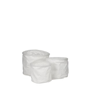 Flexi pot round white set of 3 - 7x6.75"