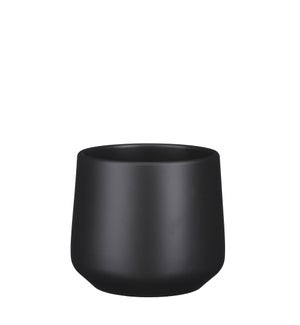 Amber pot round d. grey matt - 6.75x6"
