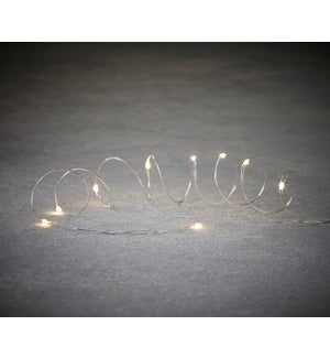 Indoor String LED Wire B/O 10L Silver - 3.25'