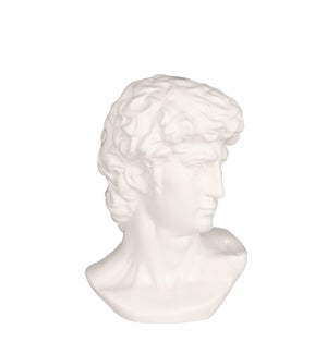 Statue head off white - 7.25x6.5x11.25"