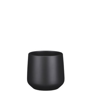 Amber pot round d. grey matt - 5.5x5.25"