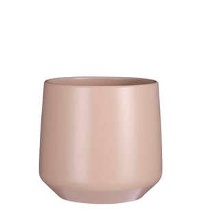 Amber pot round l. pink matt - 9.25x8.25"