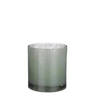 Estelle vase cylinder glass l. green - 6.75x7.25"