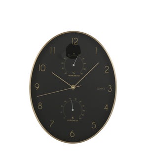 Andy wall clock black - 10.75x1.75x13.75"