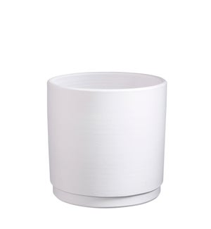 Saar pot round white - 11x10.75"