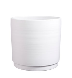 Saar pot round white - 15x14.5"