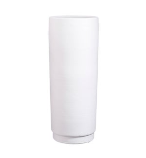 Saar vase round white - 11x27.5"