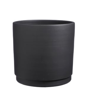 Saar pot round black - 15x14.5"